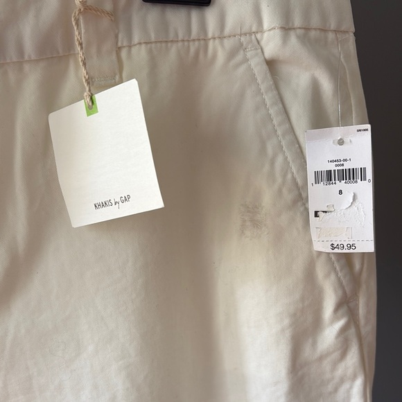 Gap Khakis Broken In Straight Off White Size 8 - Picture 3 of 9